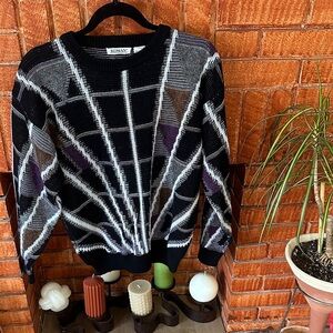 Vintage Koman Geometric Crewneck Sweater